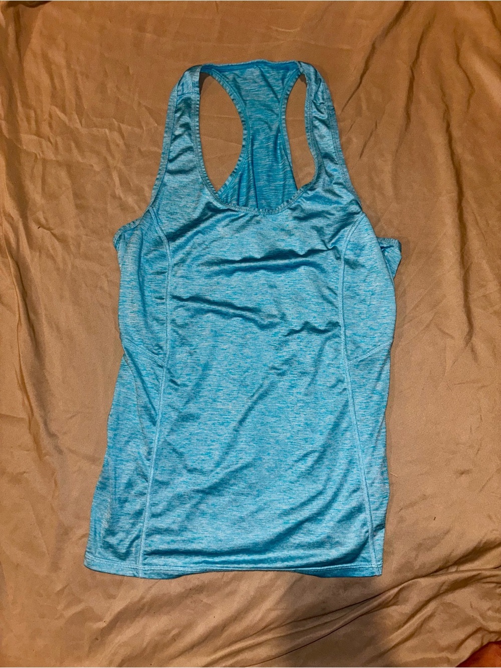 Xersion Blue Heather Racerback Performance Tank - Picture 3 of 9